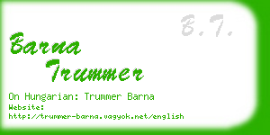 barna trummer business card